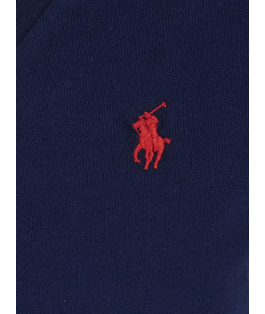 POLO RALPH LAUREN Синяя хлопковая футболка, фото 3
