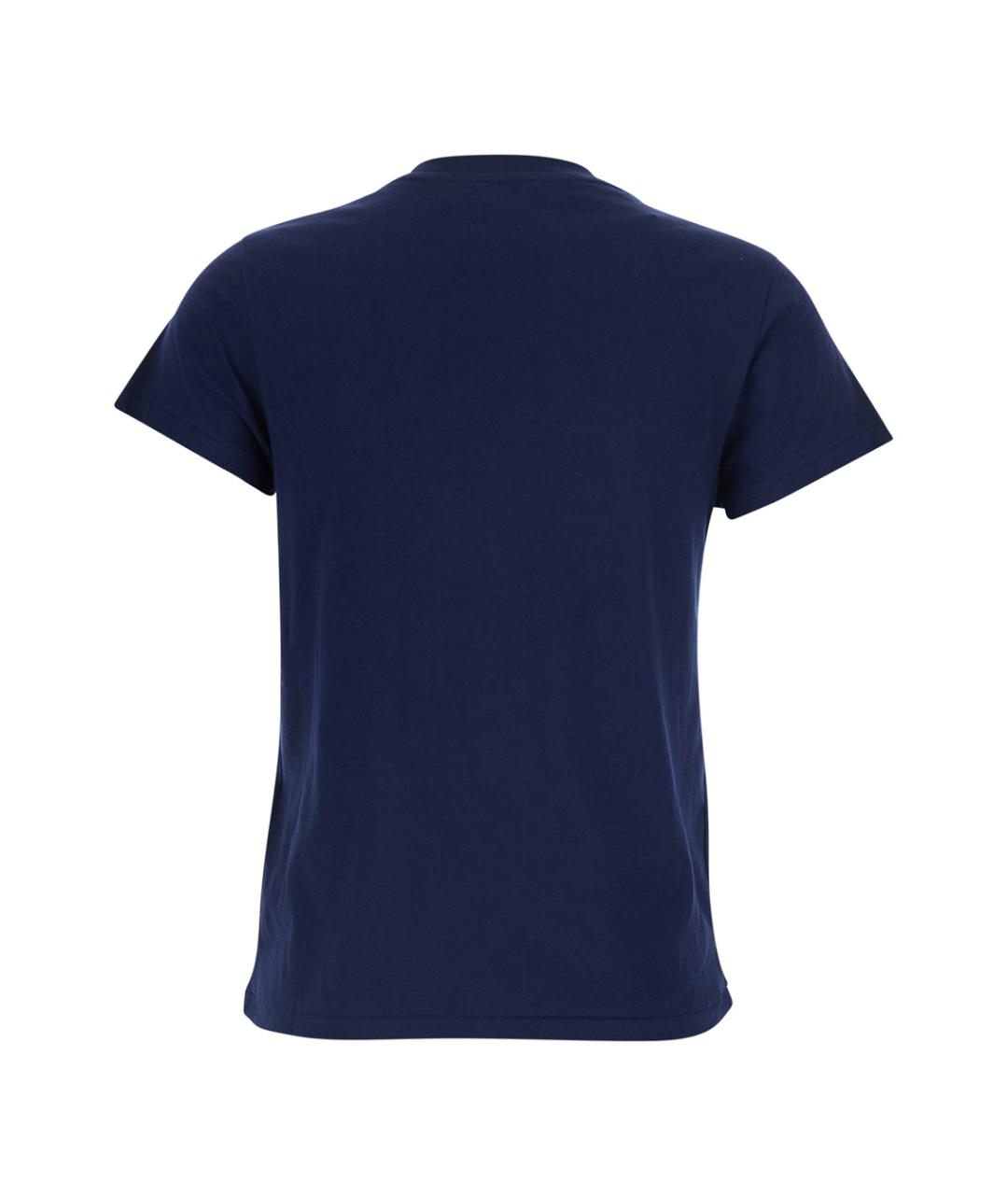 POLO RALPH LAUREN Синяя хлопковая футболка, фото 2
