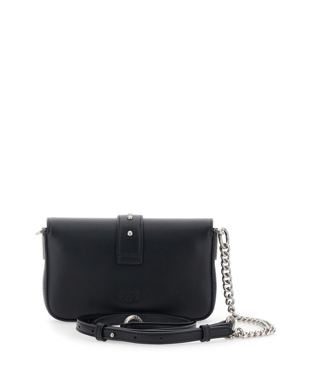 PINKO Черная кожаная сумка через плечо, фото 2