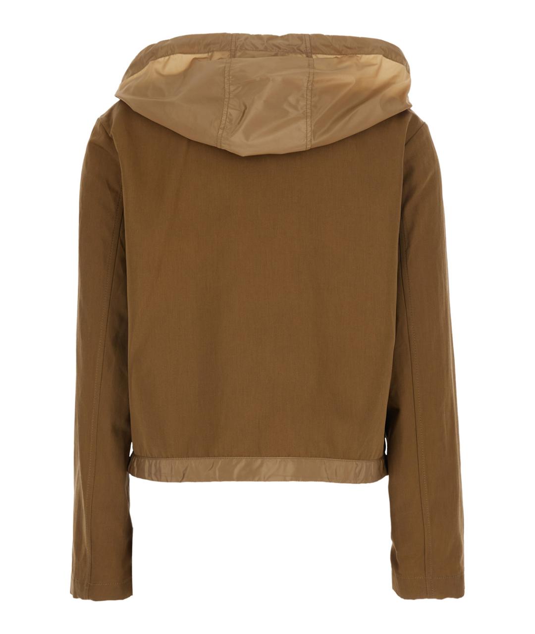 MONCLER Коричневая полиамидовая куртка, фото 2