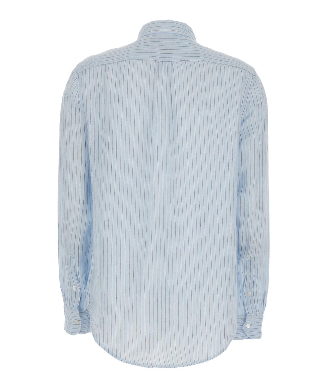 POLO RALPH LAUREN Голубая льняная рубашка, фото 2