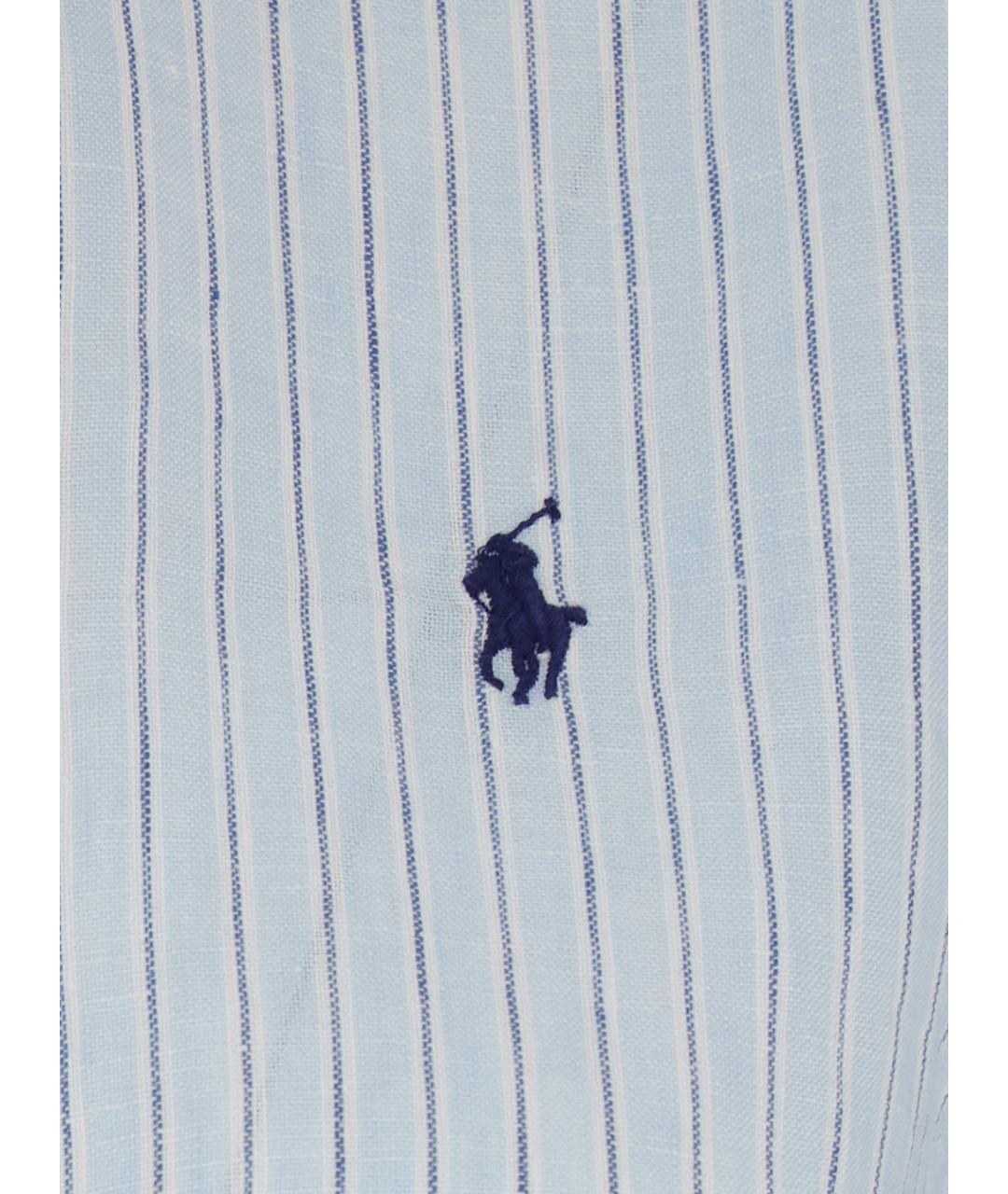 POLO RALPH LAUREN Голубая льняная рубашка, фото 3