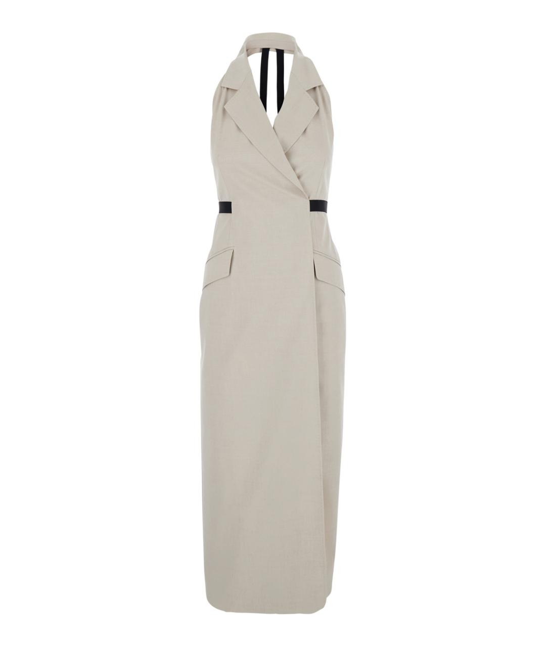 MAX MARA Бежевое хлопковое повседневное платье, фото 1