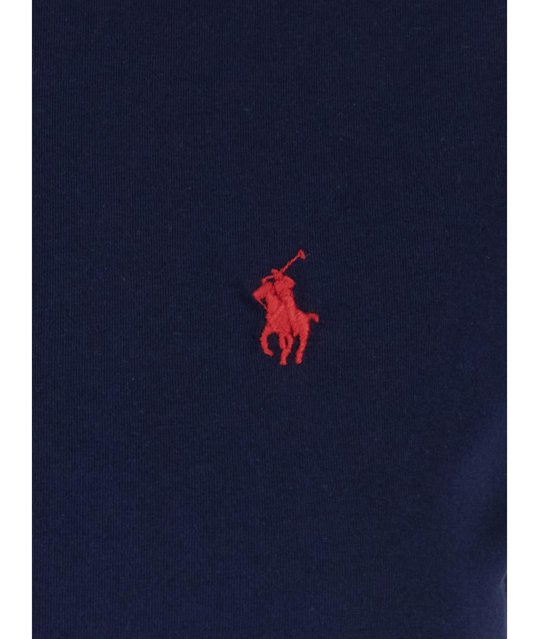 POLO RALPH LAUREN Синяя хлопковая футболка, фото 3