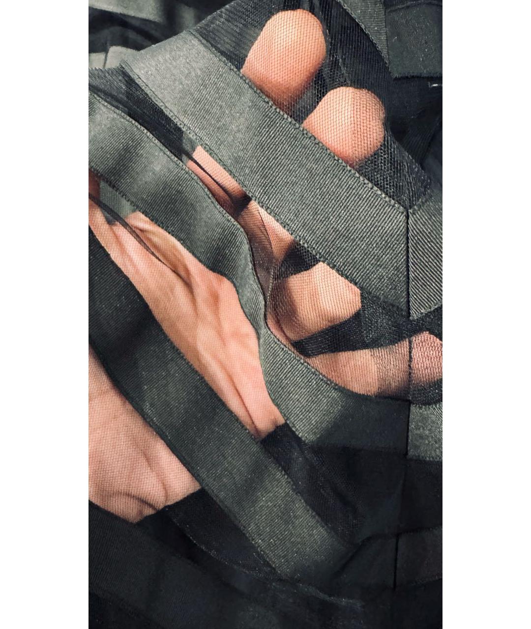 P.A.R.O.S.H. Черная шелковая юбка миди, фото 4