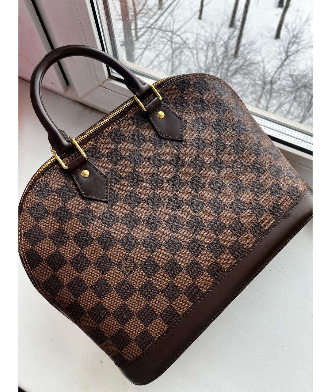 LOUIS VUITTON Коричневая сумка с короткими ручками, фото 6