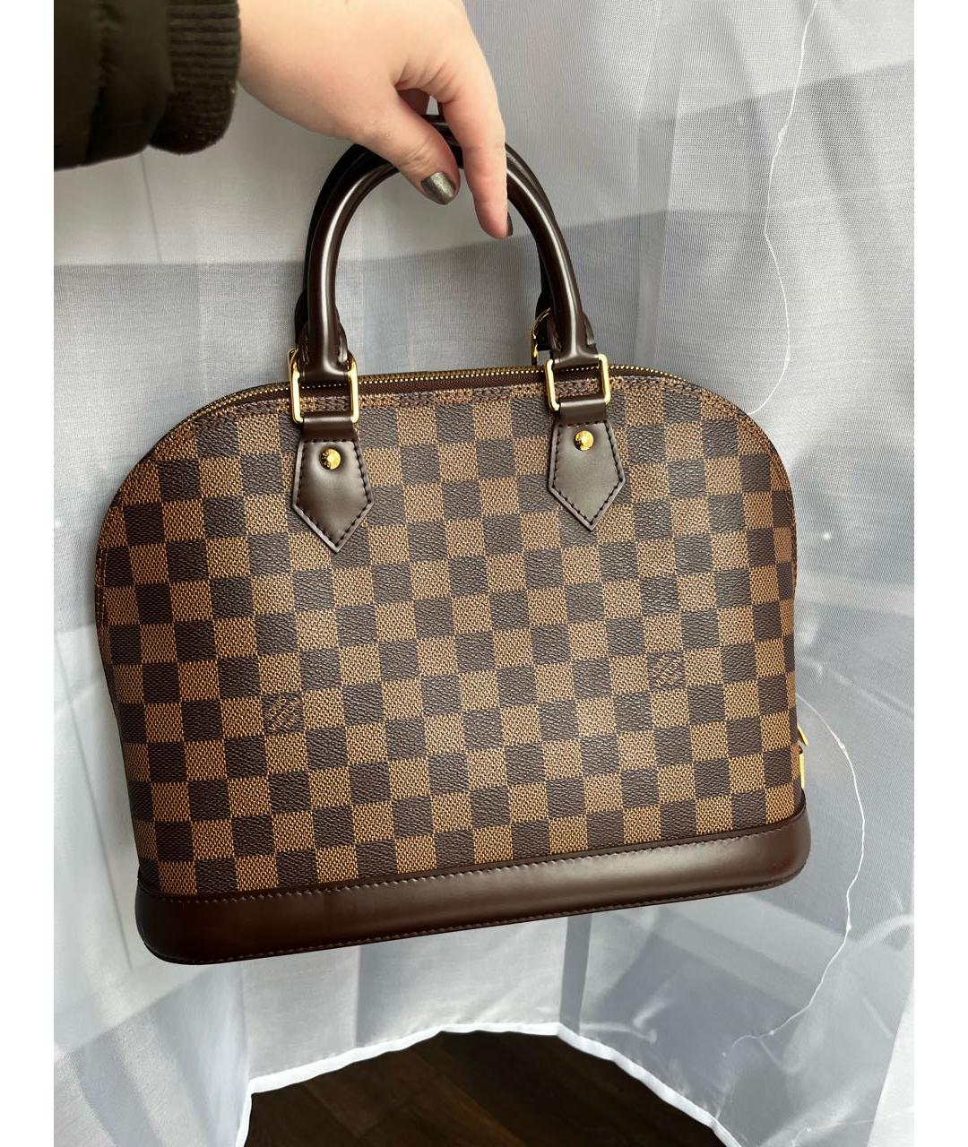 LOUIS VUITTON Коричневая сумка с короткими ручками, фото 2