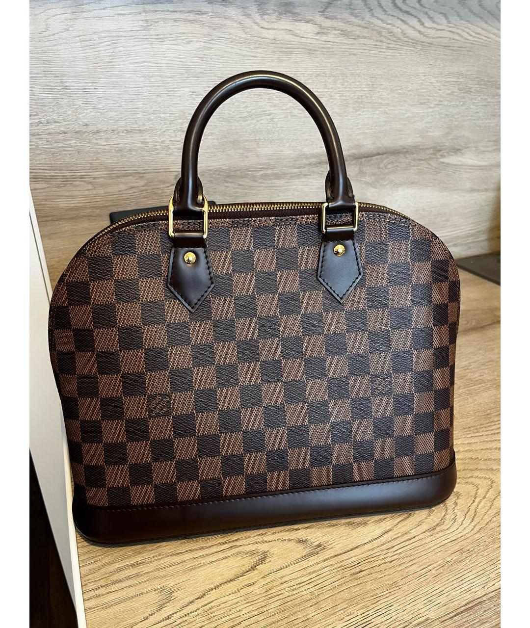 LOUIS VUITTON Коричневая сумка с короткими ручками, фото 9