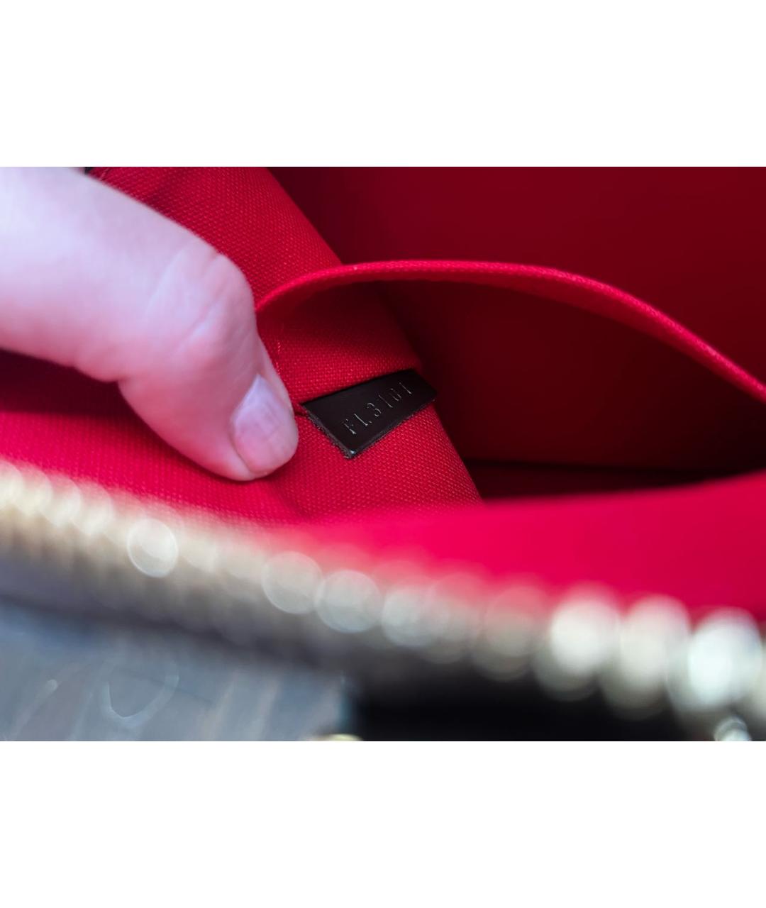 LOUIS VUITTON Коричневая сумка с короткими ручками, фото 4