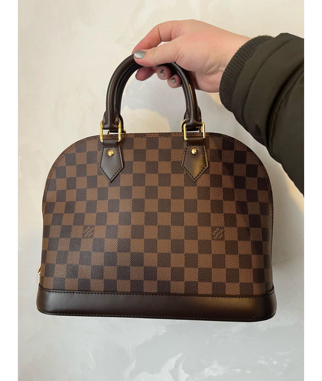 LOUIS VUITTON Коричневая сумка с короткими ручками, фото 3