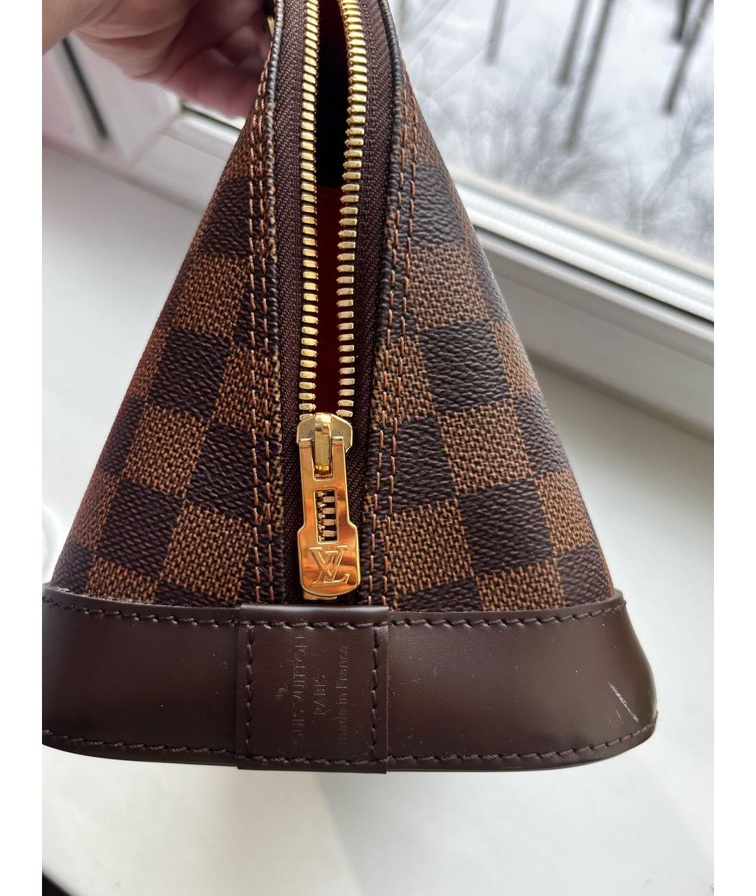 LOUIS VUITTON Коричневая сумка с короткими ручками, фото 7