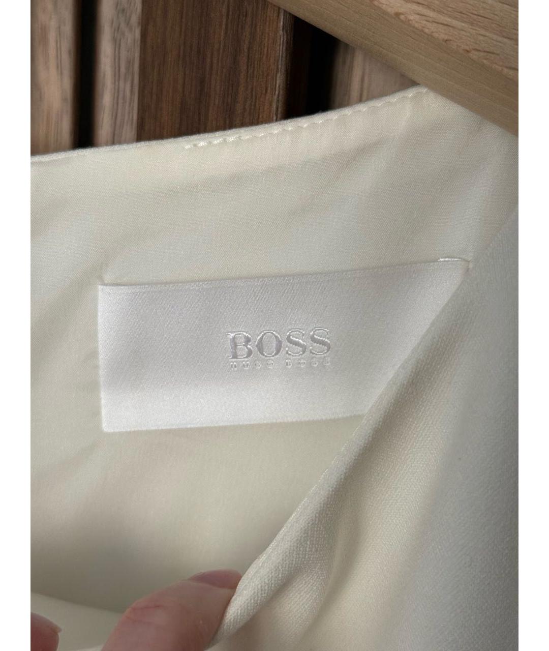 HUGO BOSS Мульти хлопко-эластановое коктейльное платье, фото 3