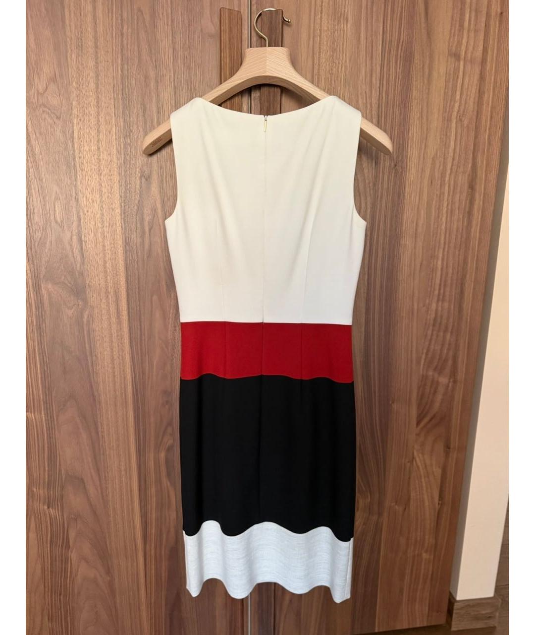 HUGO BOSS Мульти хлопко-эластановое коктейльное платье, фото 2