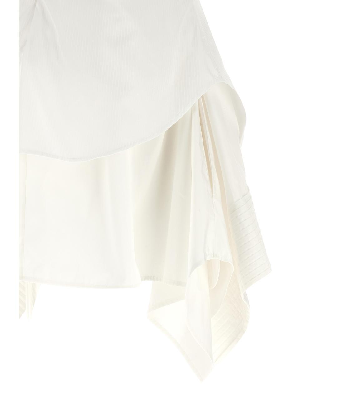 ALEXANDER MCQUEEN Белое хлопковое вечернее платье, фото 4