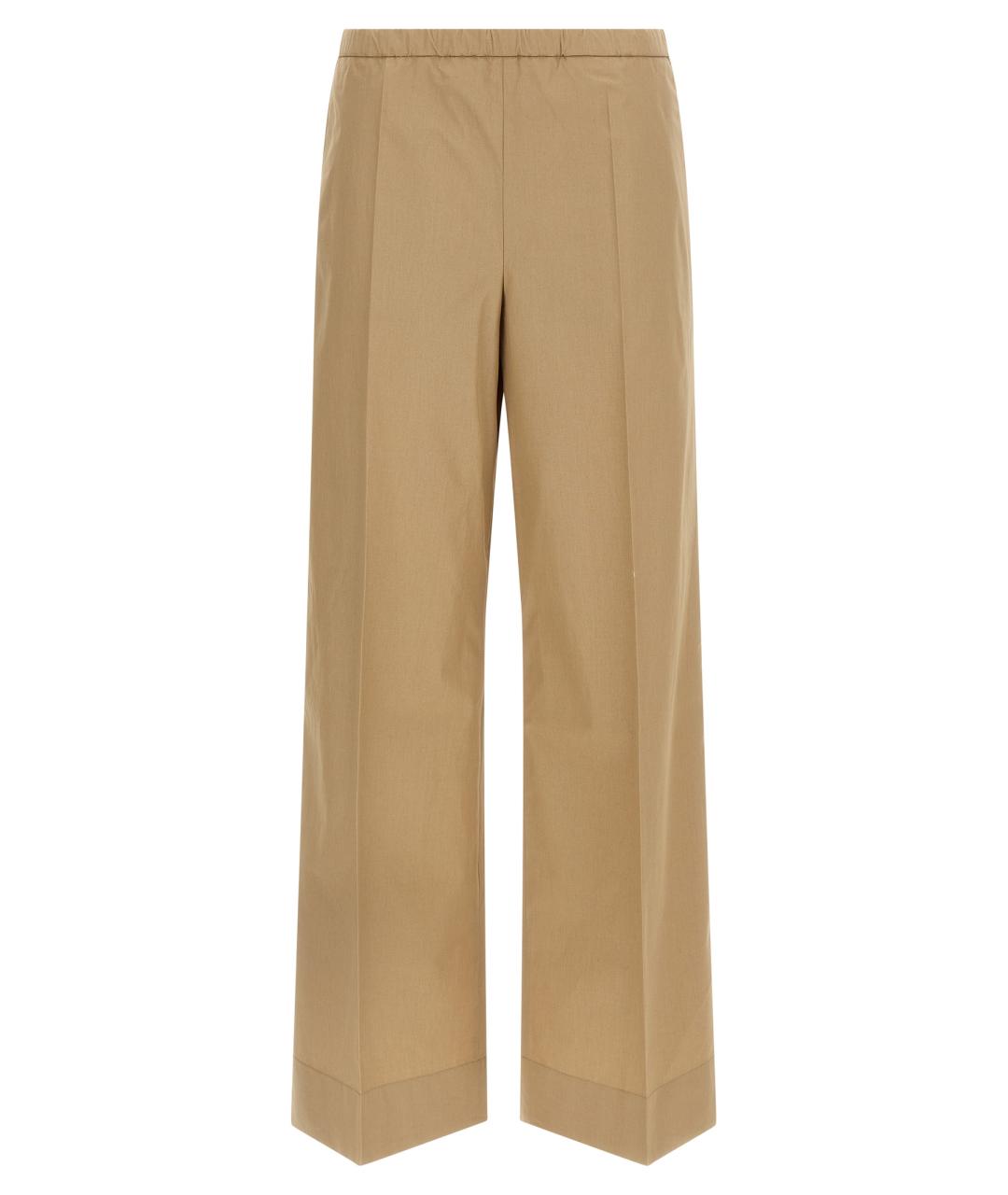 MONCLER Бежевые хлопковые прямые брюки, фото 1