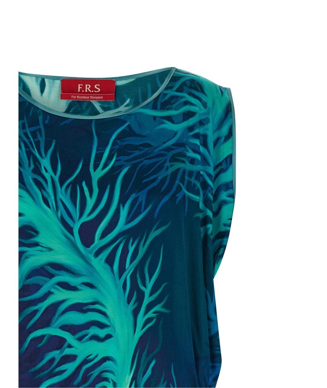 F.R.S FOR RESTLESS SLEEPERS Синее вискозное повседневное платье, фото 3