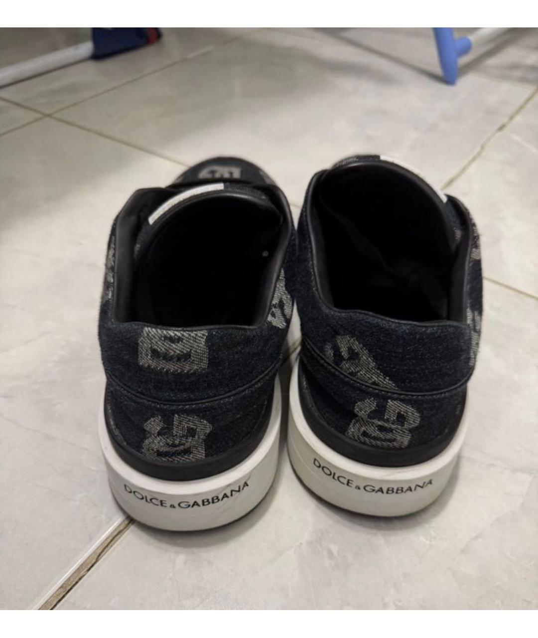 DOLCE&GABBANA Черные высокие кроссовки / кеды, фото 3