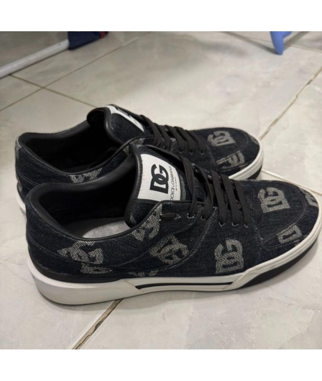 DOLCE&GABBANA Черные высокие кроссовки / кеды, фото 4