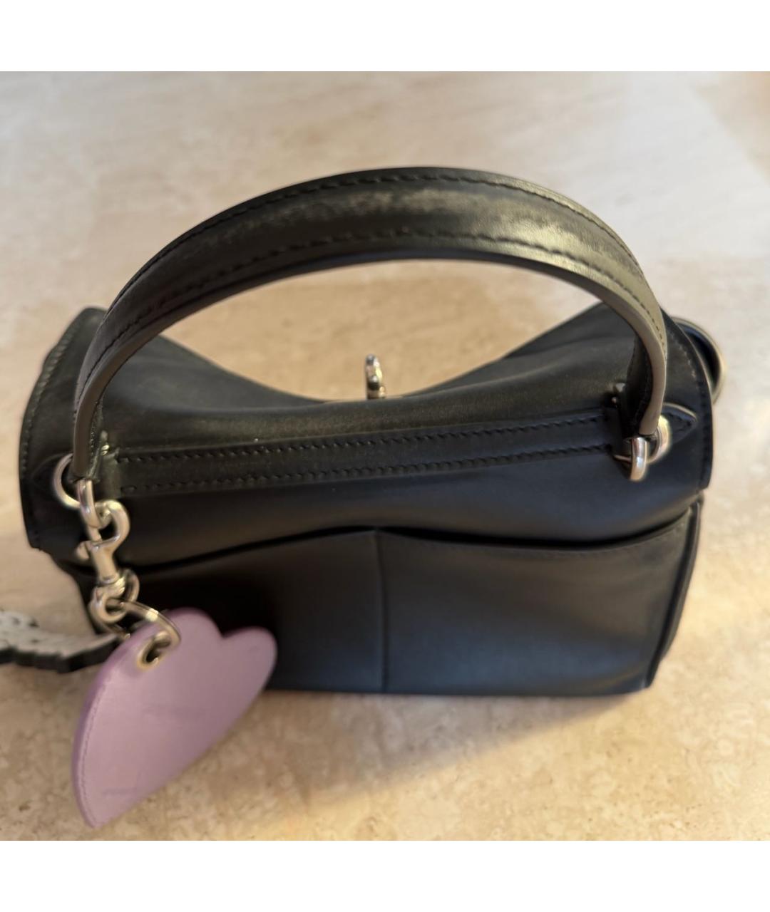 BALENCIAGA Черная кожаная сумка с короткими ручками, фото 4