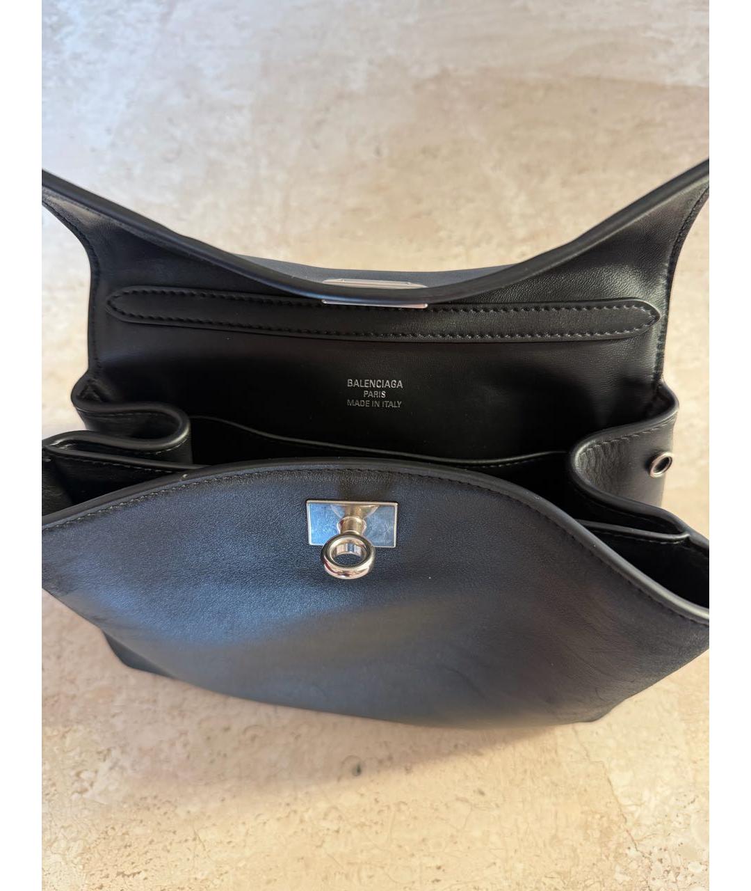 BALENCIAGA Черная кожаная сумка с короткими ручками, фото 6