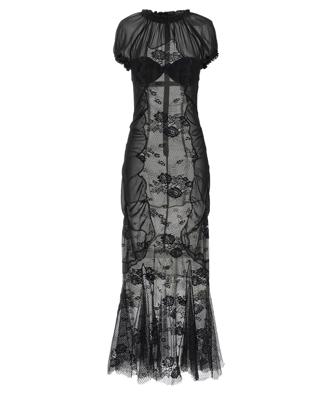 THE ATTICO Черное хлопковое вечернее платье, фото 1