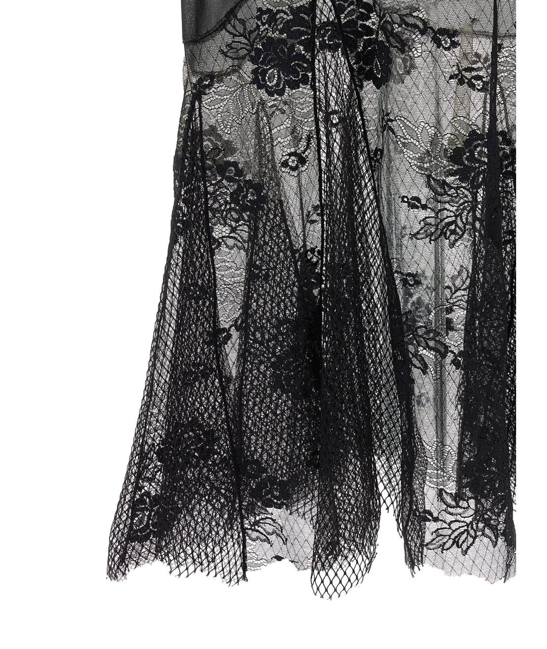 THE ATTICO Черное хлопковое вечернее платье, фото 5