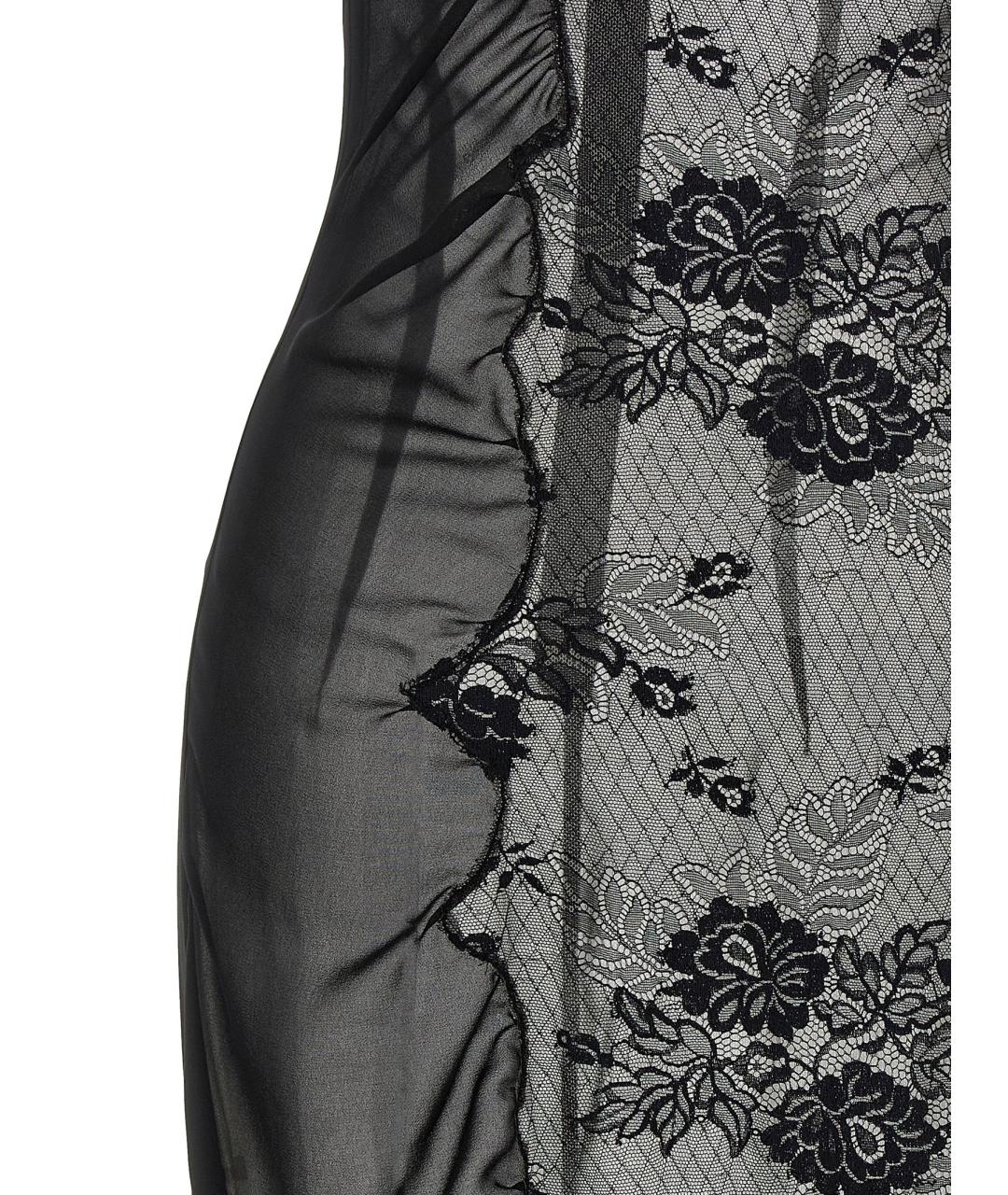 THE ATTICO Черное хлопковое вечернее платье, фото 4