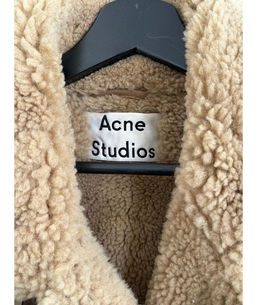ACNE STUDIOS Бежевая замшевая дубленка, фото 3