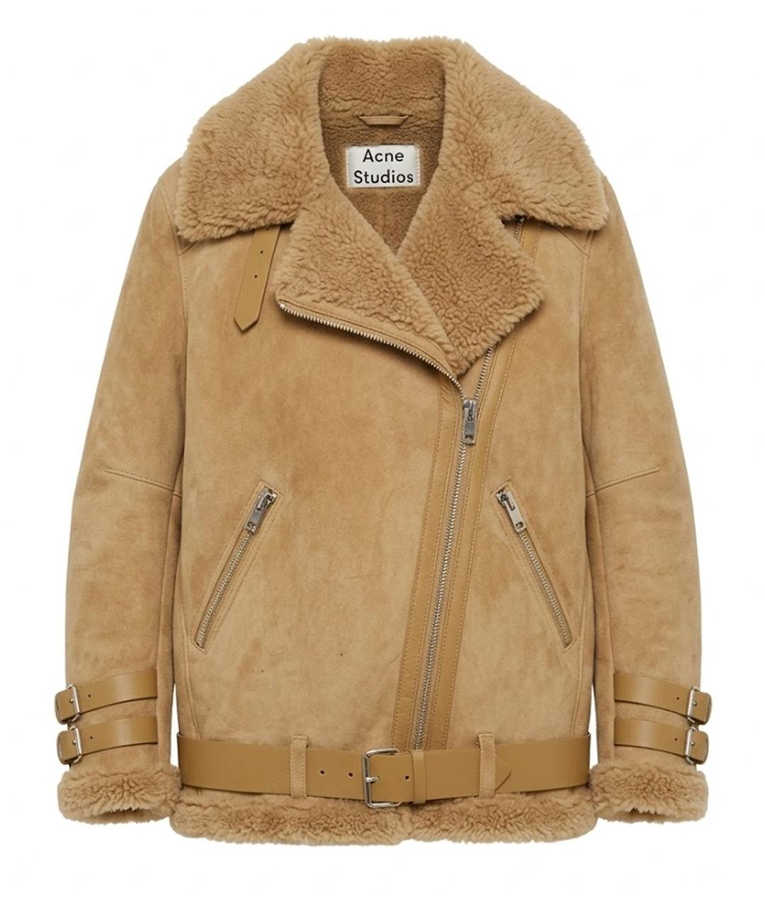 ACNE STUDIOS Бежевая замшевая дубленка, фото 1