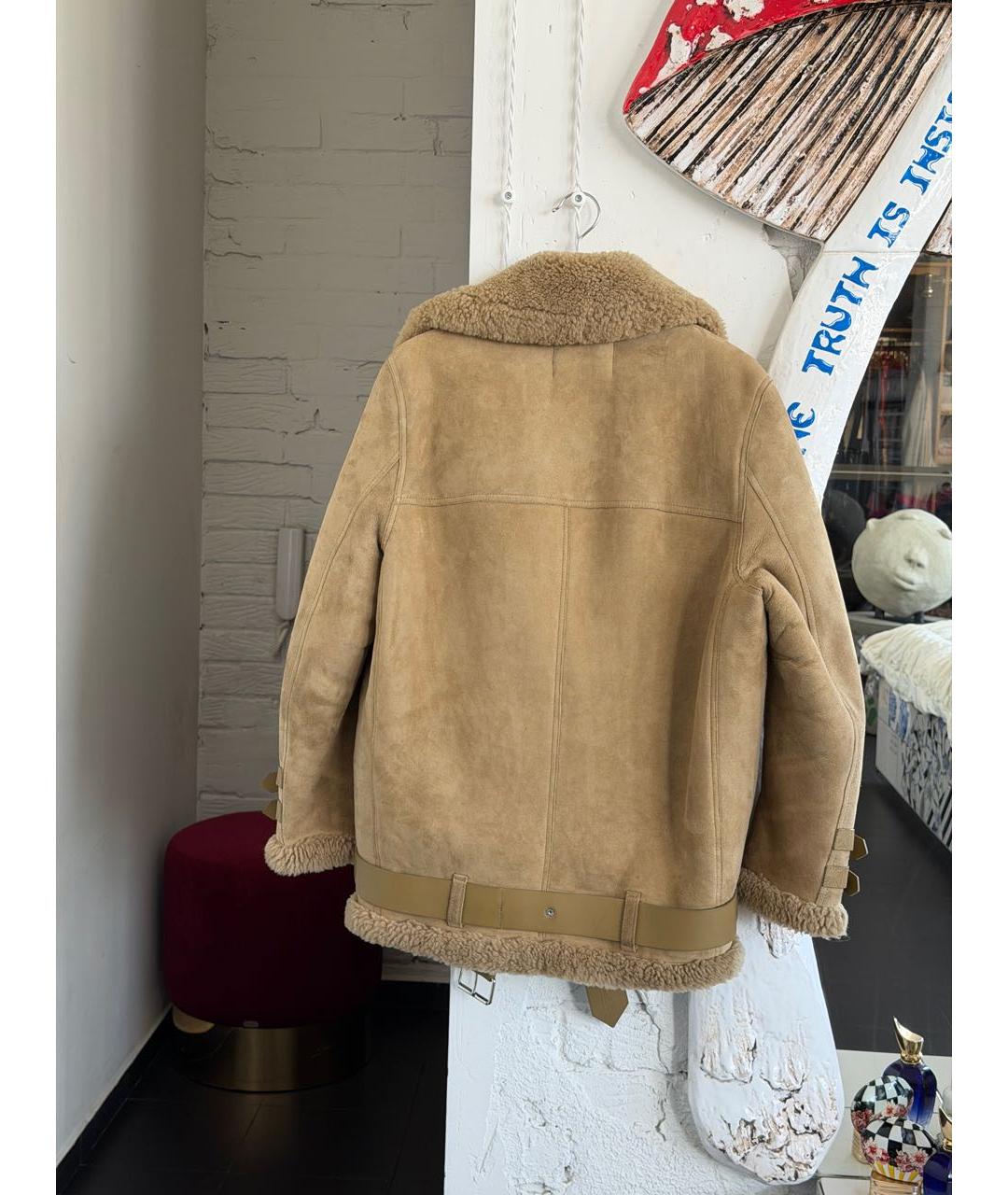 ACNE STUDIOS Бежевая замшевая дубленка, фото 2