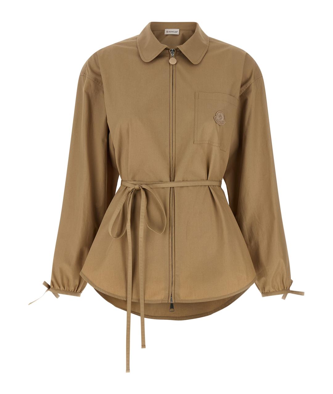 MONCLER Бежевая хлопковая куртка, фото 1