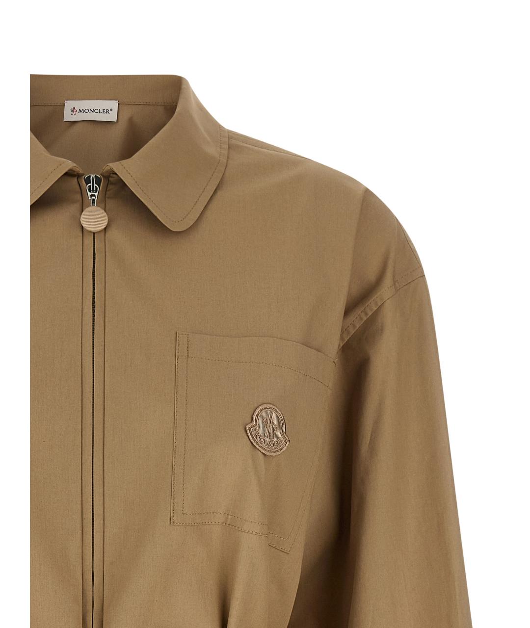 MONCLER Бежевая хлопковая куртка, фото 3