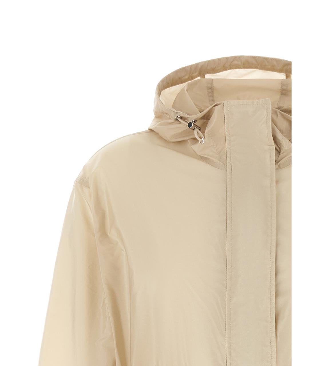 MONCLER Бежевая полиамидовая куртка, фото 3