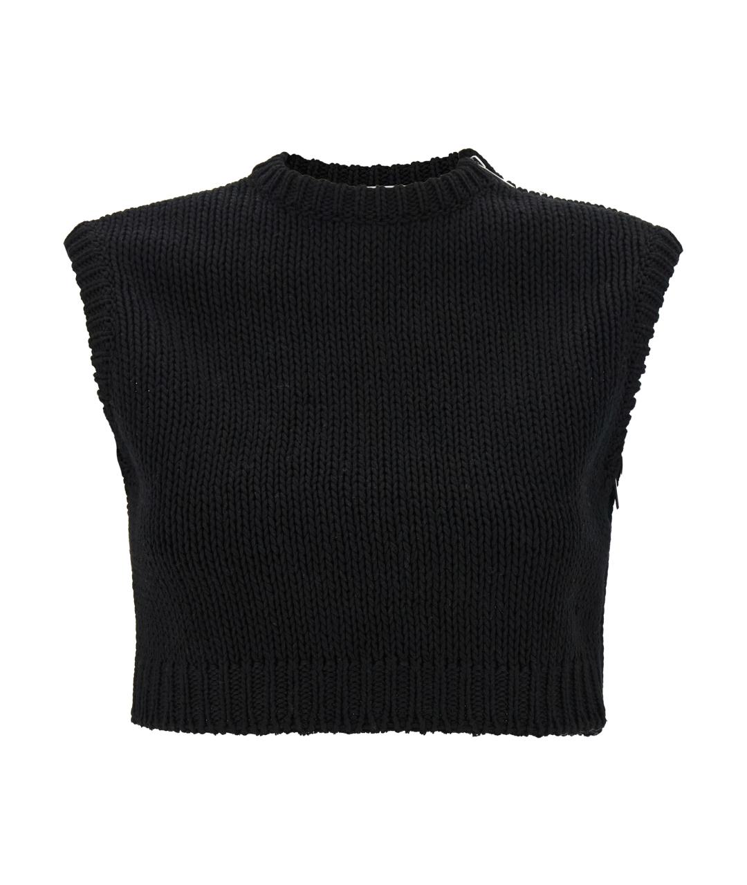 MAX MARA Черная хлопковая жилетка, фото 1