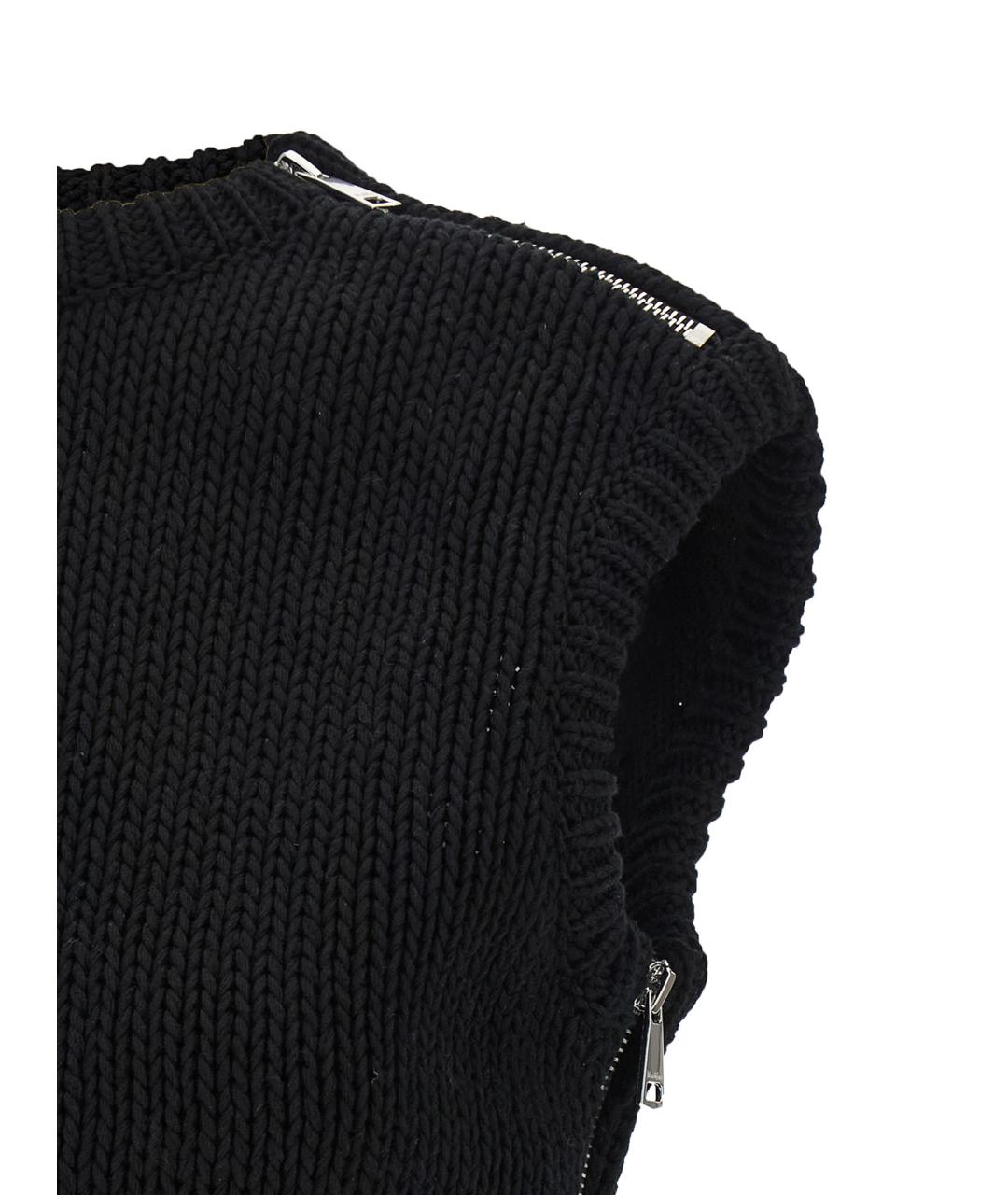 MAX MARA Черная хлопковая жилетка, фото 4