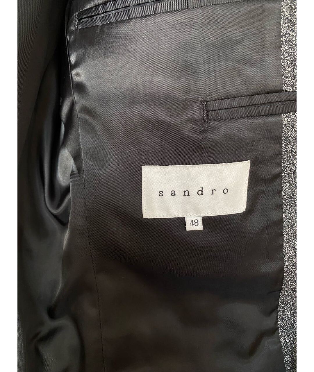 SANDRO Серый шерстяной пиджак, фото 5