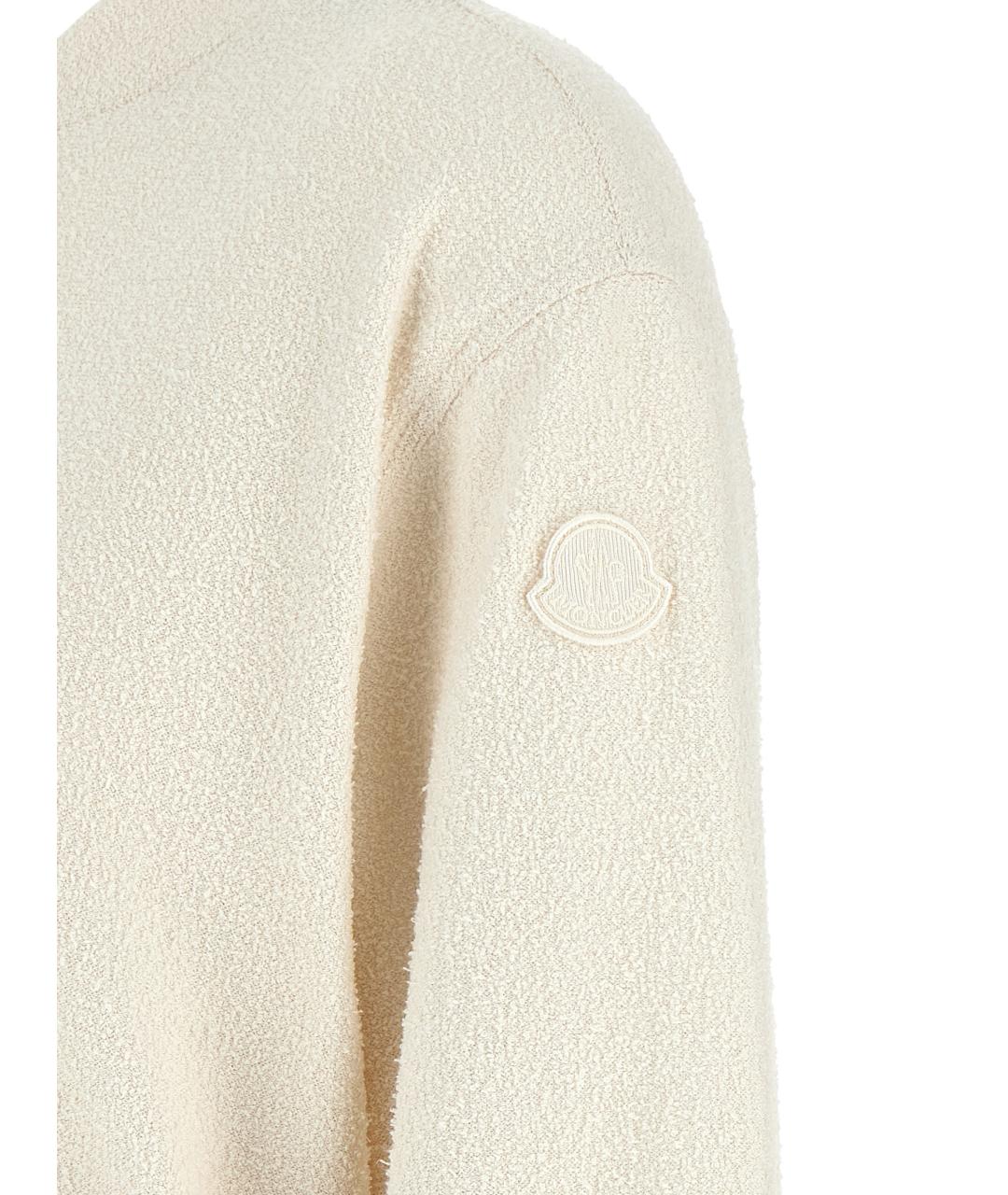 MONCLER Белый полиэстеровый кардиган, фото 4