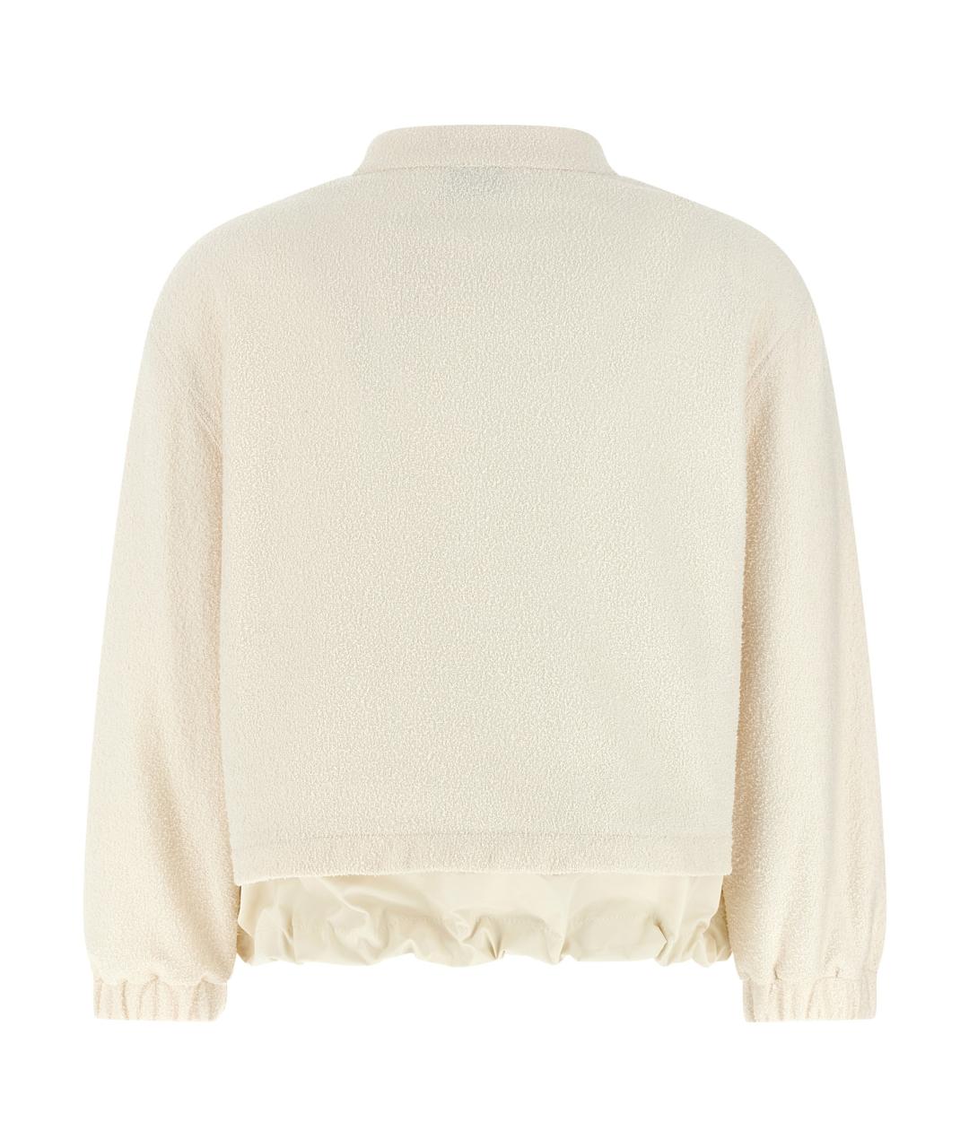 MONCLER Белый полиэстеровый кардиган, фото 2