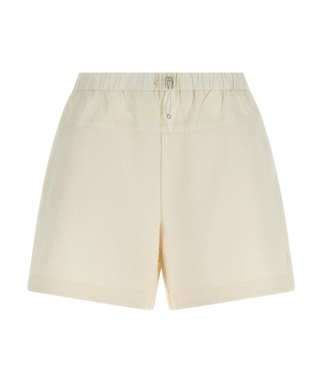 MONCLER Белые полиэстеровые шорты, фото 1