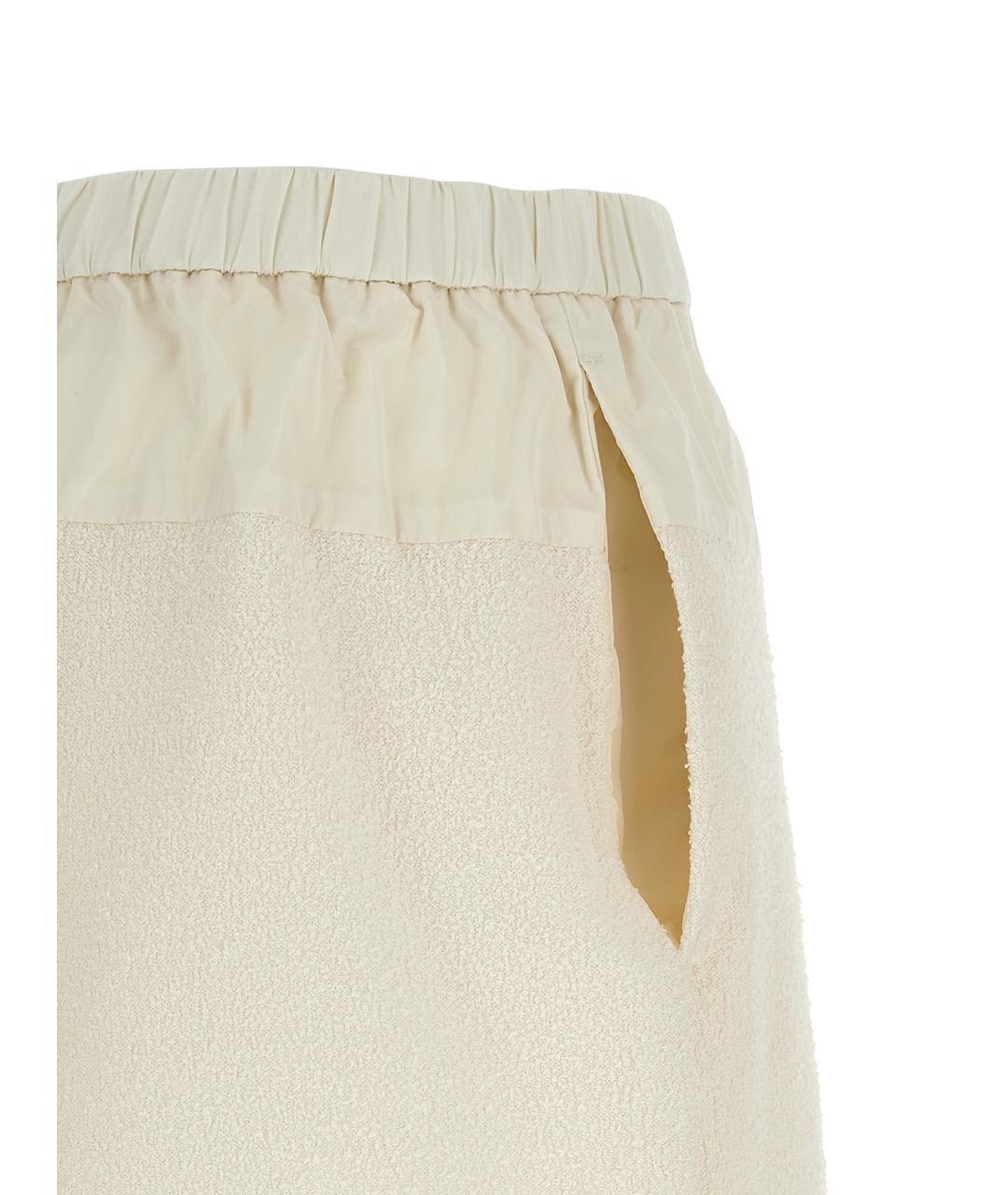 MONCLER Белые полиэстеровые шорты, фото 4