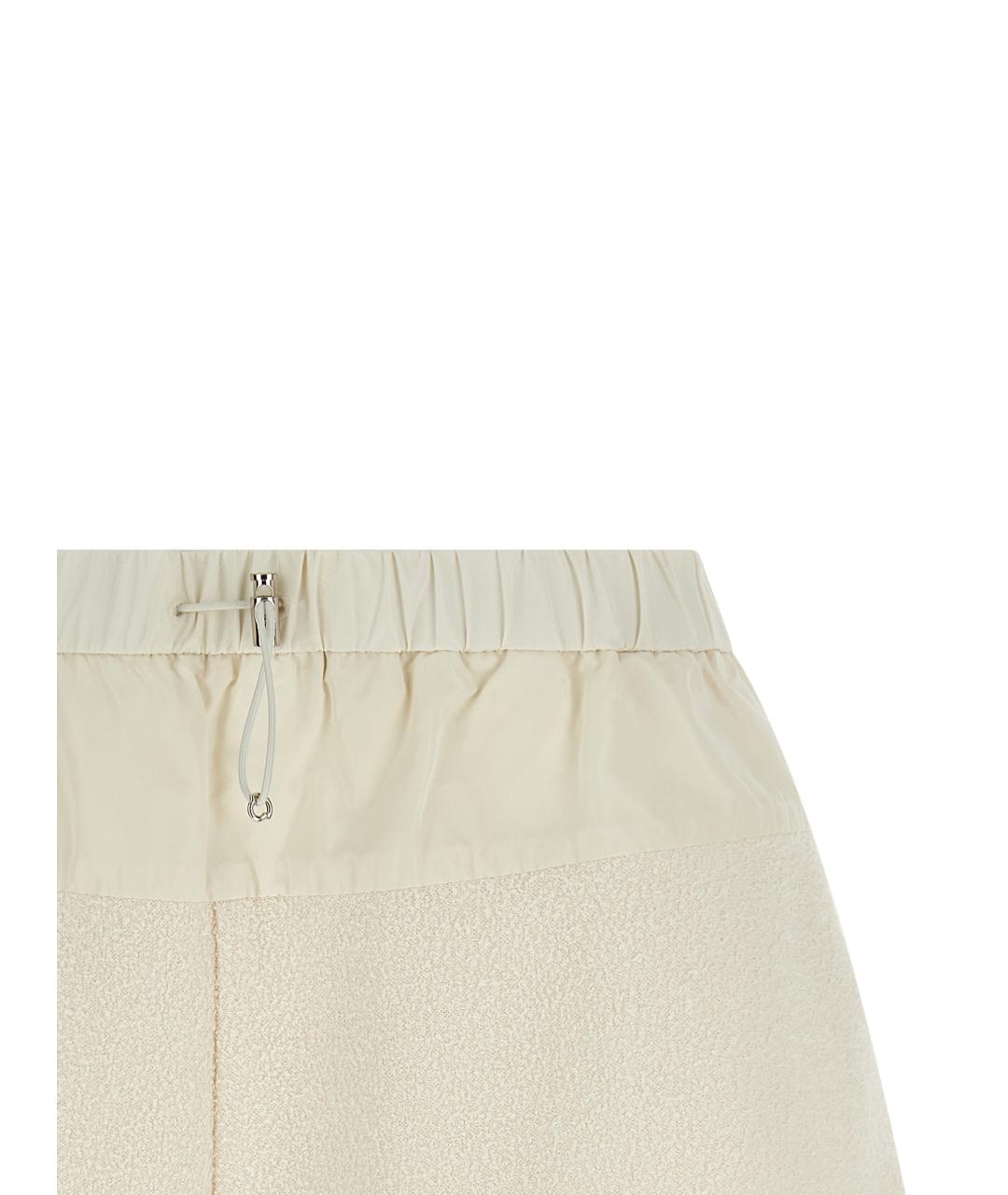 MONCLER Белые полиэстеровые шорты, фото 3