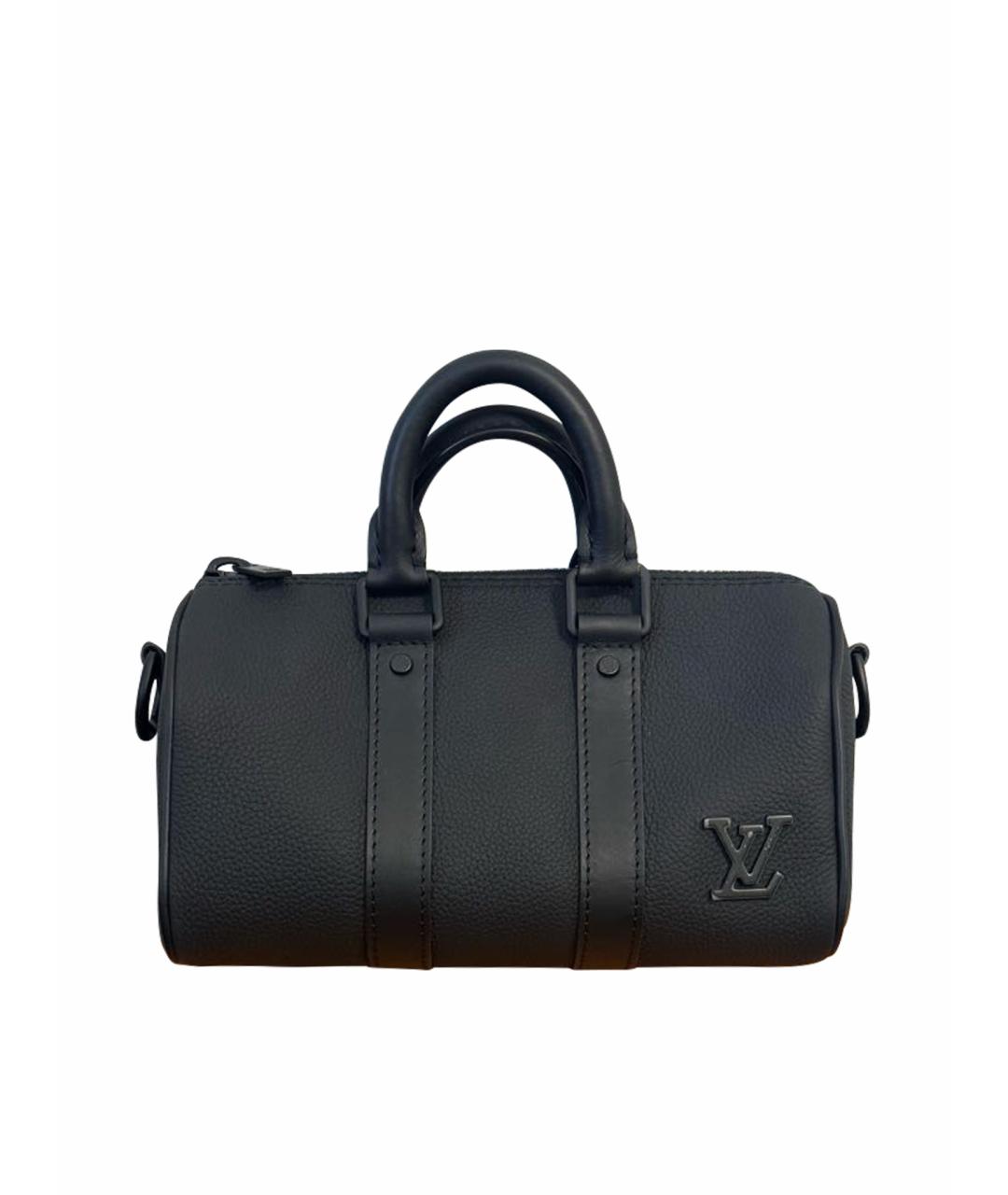 LOUIS VUITTON Черная кожаная сумка на плечо, фото 1