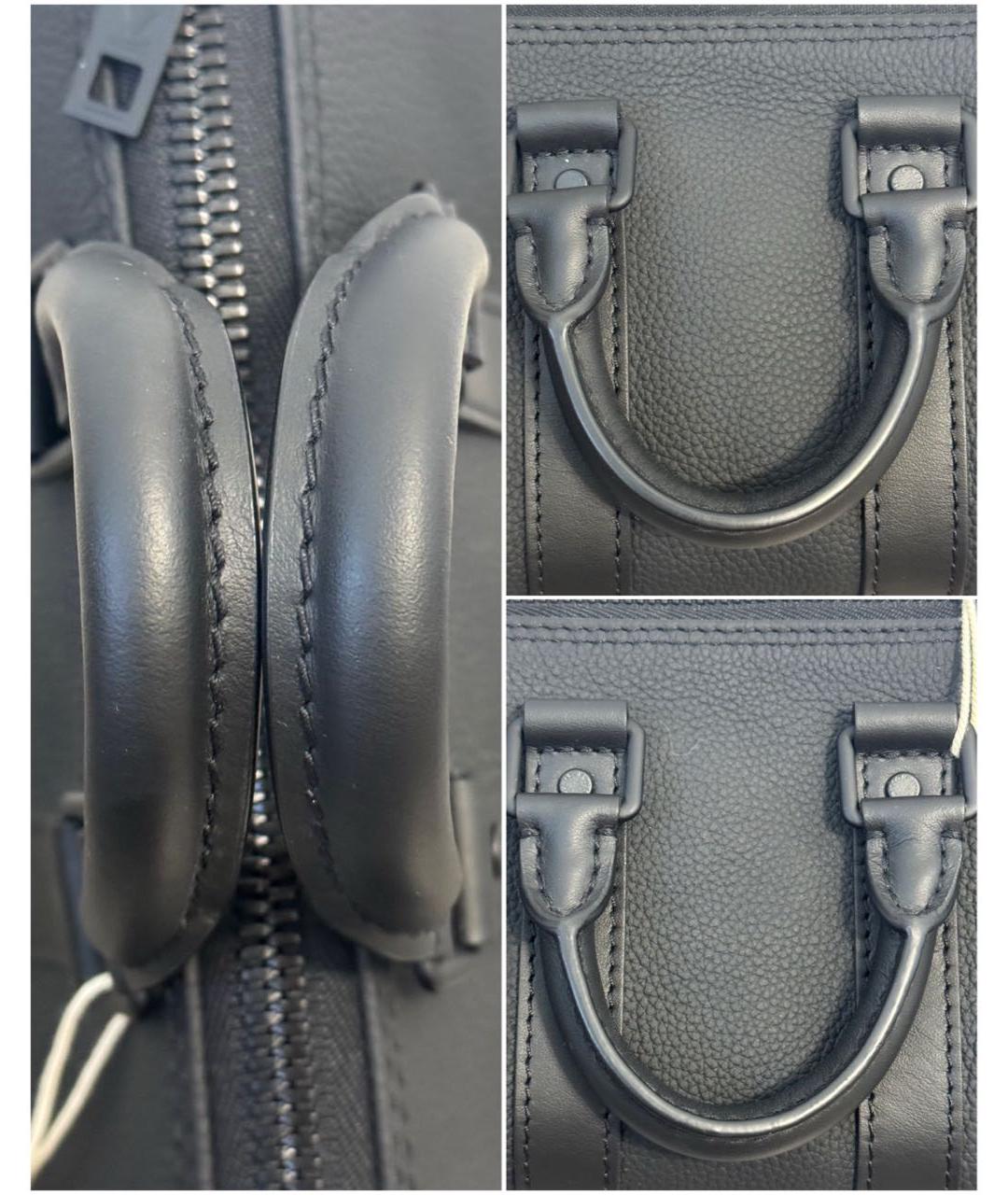 LOUIS VUITTON Черная кожаная сумка на плечо, фото 5