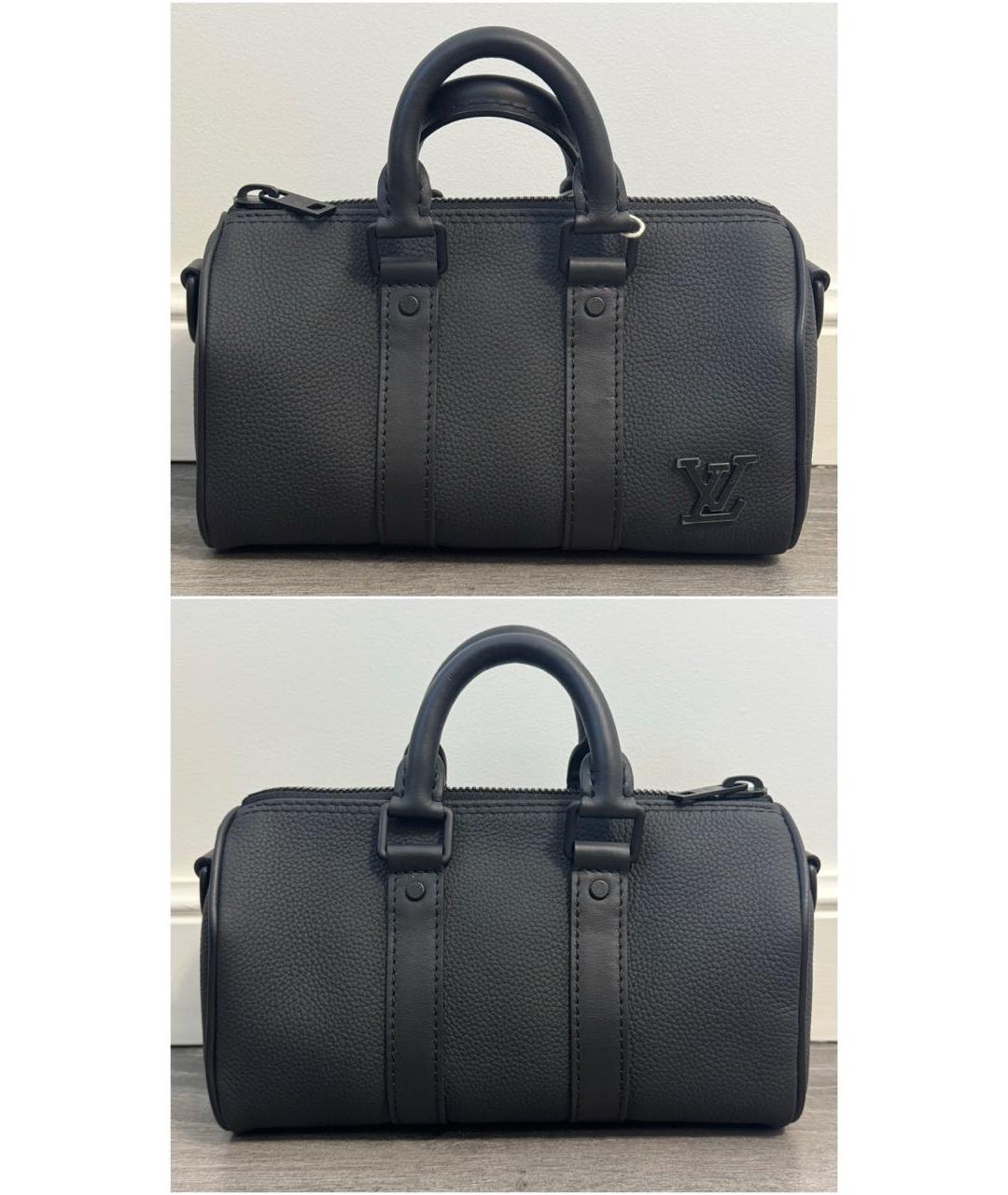 LOUIS VUITTON Черная кожаная сумка на плечо, фото 2