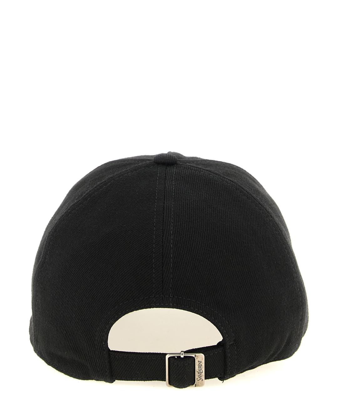 SAINT LAURENT Черная хлопковая кепка/бейсболка, фото 3