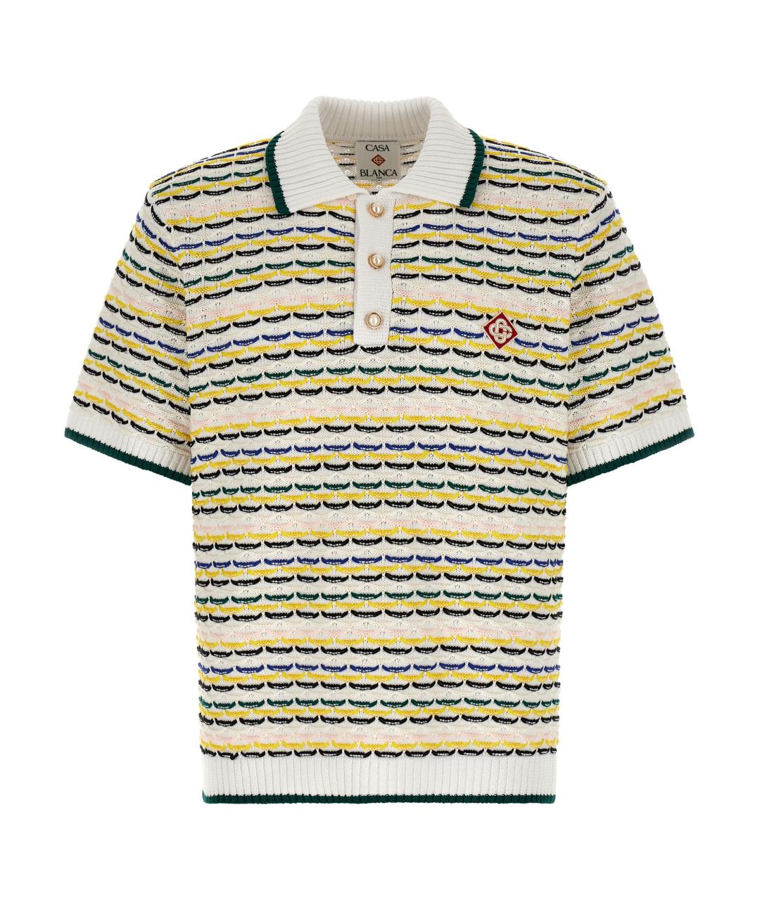 CASABLANCA Мульти хлопковое поло с коротким рукавом, фото 1