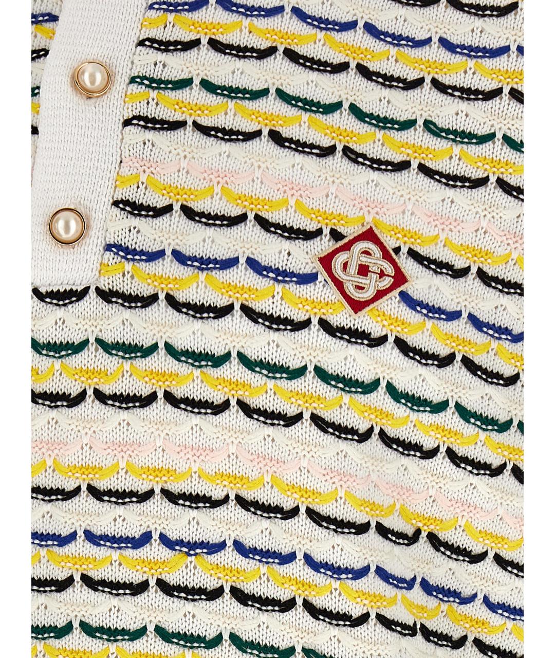 CASABLANCA Мульти хлопковое поло с коротким рукавом, фото 4