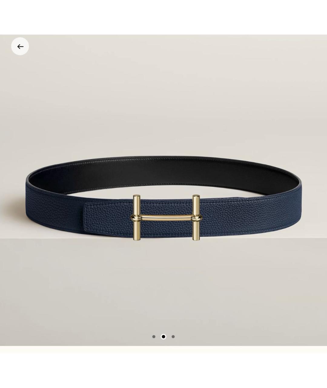 HERMES Черный кожаный ремень, фото 4