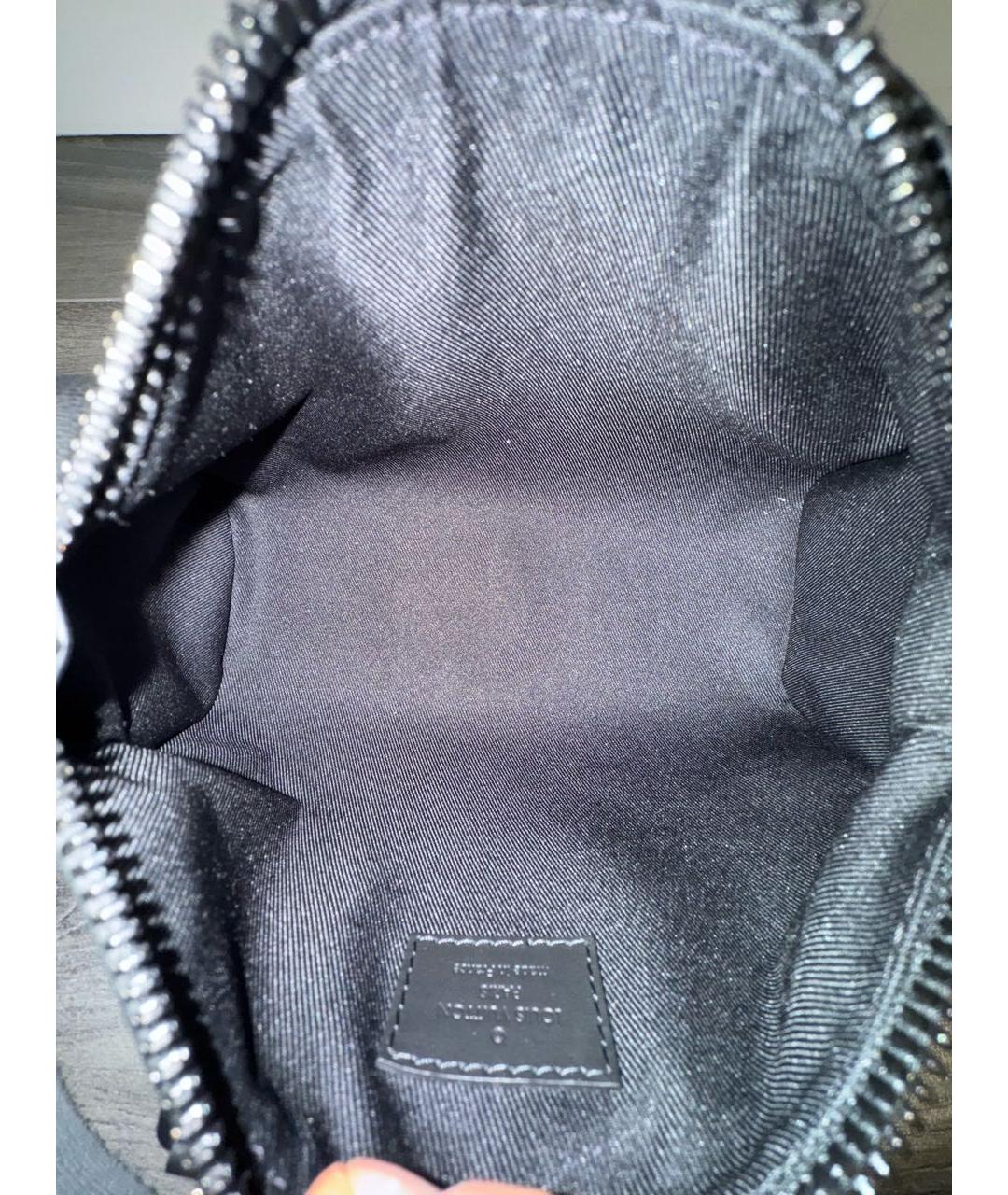 LOUIS VUITTON Черная кожаная сумка через плечо, фото 8