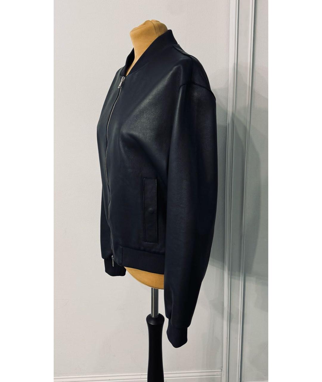 P.A.R.O.S.H. Темно-синяя кожаная куртка, фото 3